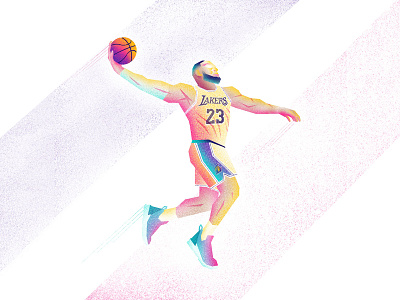 Lake show 2020 illustration ipadpro kingjames lakers lakeshow lbj lebron procreate