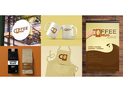 Cafe Brand Design brand design brand identity branding coffee bag design flat design logo logo designer mockup mug design mug mockup package design poster design voucher design