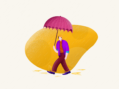 Umbrella Man art artwork design digital art digital illustration digital painting digitalart illustraion illustration illustration art illustrator ipad painting procreate