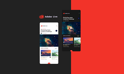 Adobe Live App Concept Design adobe app behance creative design iamfaysal mobile modern ui ux website