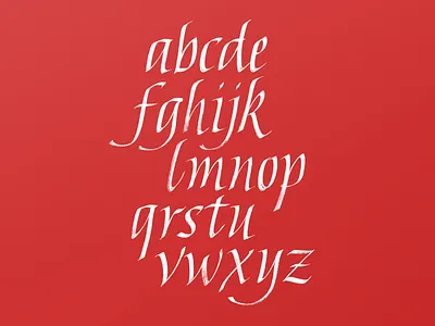 Italic alphabet practice alphabet brush brushcalligraphy caligrafia calligraphy design dribbble expressive flatbrush gestual gouache handmade italic letters red typography variations