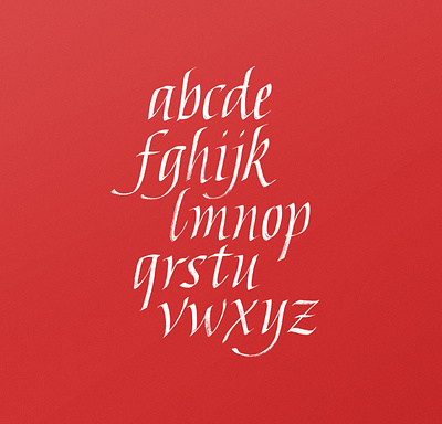 Italic alphabet practice alphabet brush brushcalligraphy caligrafia calligraphy design dribbble expressive flatbrush gestual gouache handmade italic letters red typography variations