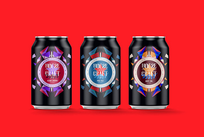 HOUSE OF CRAFT - CAN BEER beer art beer branding beer can beerlabel black branding concept craft craftbeer design flat geometry illustration ipa labels logo packaging pale ale typography vector