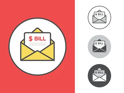 Adulthood Merit Badge: Paying Bills design flat icon illustration illustrator minimal vector