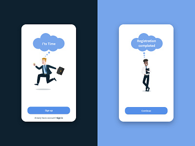 I'ts Time - Splash screen androidapp androidappdesign figma illustration itstime material new 2020 design new top 100 2020 design photoshop registrationcompleted sign up design socolors splashscreen splashscreenandroidapp time ui uidesign uisplashscreen ux uxdesign