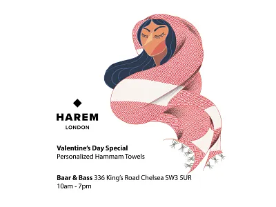 HAREM LONDON POSTER ILLUSTRATION branding character design design digital art digital illustration drawing editorial design editorial illustration illustration poster poster art poster design print design