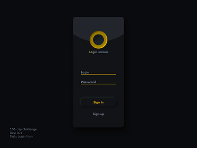 001 - Login form #DailyUI apple daily 100 challenge dailyui design free freebie giveaway ios iphone mobile mobile app mobile app design modern neomorphism trend ui ux