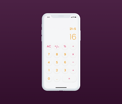 Calculator app calculator clean color pallet ui ui challenge ui daily ux
