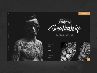 Tattoo desktop UI 2020 dark dark ui desktop digital tattoo top shots ui