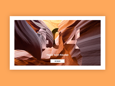 Daily UI – #008 404 Page 404 404page adobexd canyon dailyui dailyui008 dailyuichallenge desert rocks ui uidesign uiux webdesign