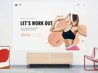 Fitshaker for smart TV fitness fitness app interaction interface design livingroom smart tv smarthome smarttv tv app tv interface tvui ui uidesign uxdesign