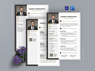 Resume / CV Template a4 blue resume business card clean cover letter creatiforest creative curriculum vitae cv cv design elegant minimal pro resume resume template resume word simple resume
