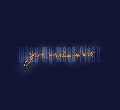 sun & moon handlettering illustrative logotype lettering