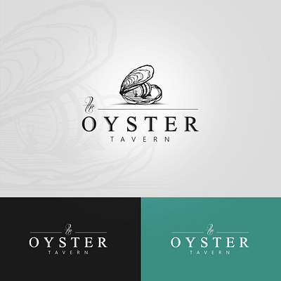 the Oyster tavern bar logo barrel illustration logo logodesign logos logotype oyster oyster logo tavern tavern logo