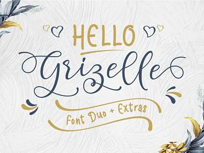 Hello Grizelle Free Font Duo font font family free font free fonts freebie freebies typeface typefaces typogaphy typography