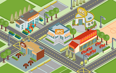 Isometric restaurant map 1 graphic art illustration isometric isometric art isometric illustration vector vector illustration