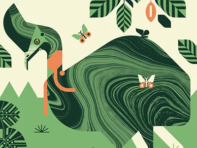 Cassowary animal logo bird cassowary character chicks feathers green illustration leaf nature texture vector