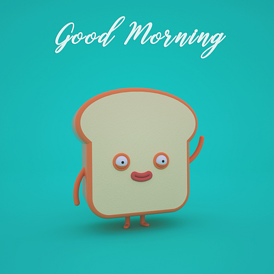 Cute Bread 3d 3d art adobe photoshop animation character character design cinema4d design illustration octanerender