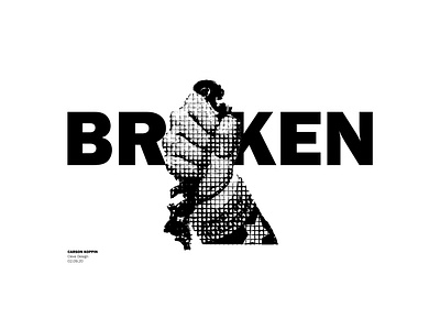 BROKEN broken chain change contrast daily poster dailyposter dailyposterdesign design flat franklin franklin gothic graphic graphic design graphicdesign hands monochrome pattern simple type typography