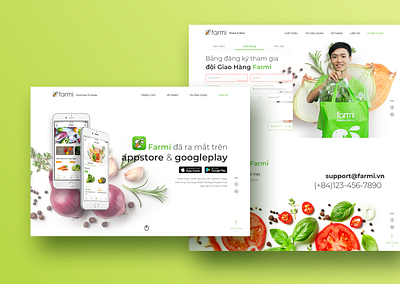 Fresh Food Delivery food landing page