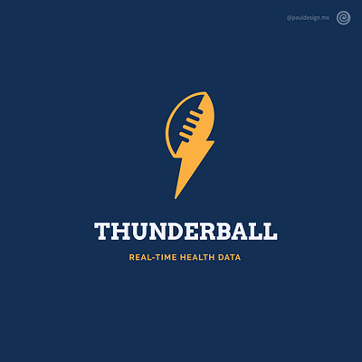 Thunderball ball football logo nfl thirtylogochallenge thunder