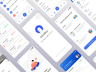 Student Medical App admin panel blue clinirex data documentation drugs icons illustration medical app medicine minimal mobile patient app staff student sudent app ui ux ux