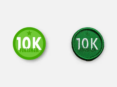10k Finisher 1.5" Merit Badge 10k badge design inkscape merit badge patch patches physical product running svg vector