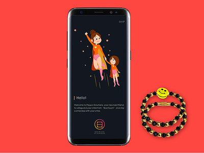 Smart Bracelet for Child Security biometrics childcare competitor analysis customer journey gps tracker gureilla interviews location tracker maps prototype ux ui