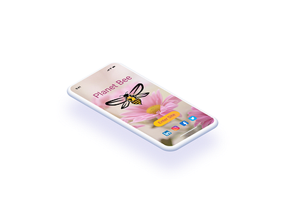 Bee Website Concept - Enter Website Page adobe illustrator animal app bee clean design figma flowers icon iphone isometric logo mobile simple ui ux website concept