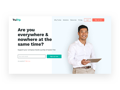 TruTrip Landing Page design landing page product design ui ux