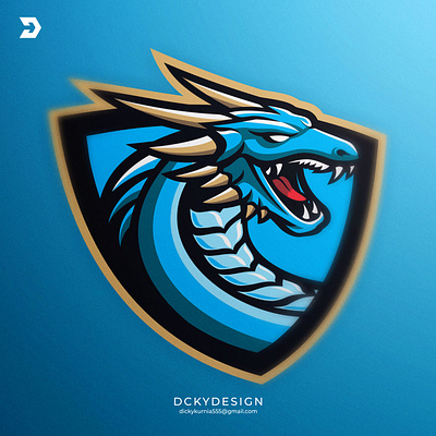 Dragon premade logo, FOR SALE with custom text and colour branding design esportlogo gamelogo gaminglogo illustration logo mascot mascot logo teamlogo