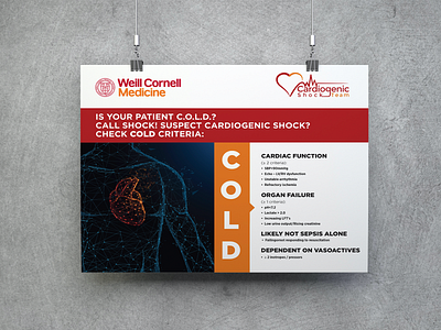 Cardiogenic Shock Team branding cardiology colors creative design doctor graphicdesign hospital hospitality identity illustrator infographic information medical medical care medicine minimal poster shock typography