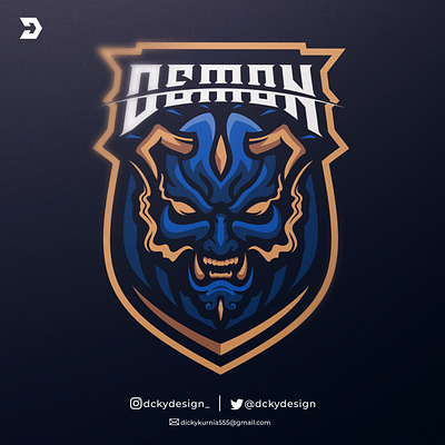 demon premade logo FOR SALE design esportlogo esports gamelogo gamestreaming gaminglogo illustration logo mascot mixer streamer twitch