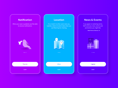 Permission Process icon illustration location marketing notification notify onboarding permission ui