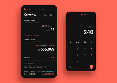 Currency Converter & Calculator calculator currency currency converter financial mobile ui