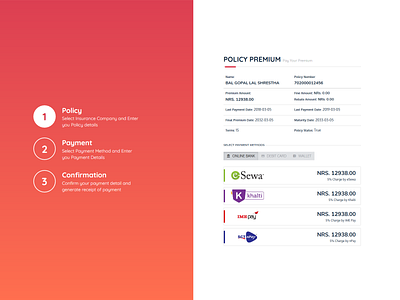 Insurance Premium Payment design insurance payment premium software