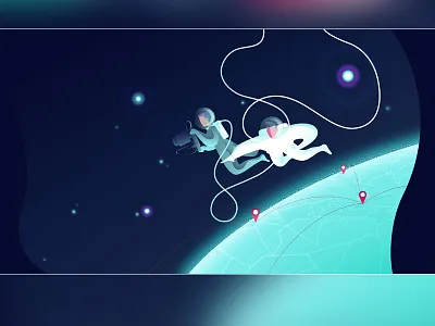 Location big data illustration vector