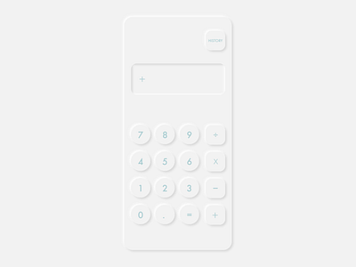 Simple Neumorphism UI Animation animation calculator design minimal neumorphism simple trend ui ux vector