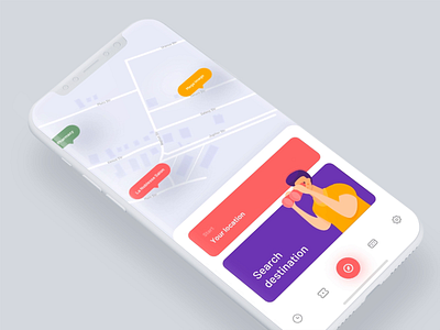 Public Transportation App Concept animation app bus city clean cluj colorful ctp ios iphone map mobile publication redesign romania search ui ux violet white