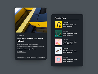 Blog Listing Post and Recent Posts v2 Dark Mode article author black blog blog post blogpost darkmode darktheme featured post hubspot theme multiplaepost pagination popular post readtime recentpost ui ux webdesign wordpress theme