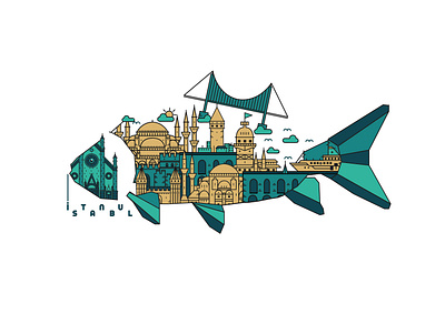 Istanbul design flat graphicdesign icon illustration illustration art illustrations illustrator istanbul landmark minimal vector