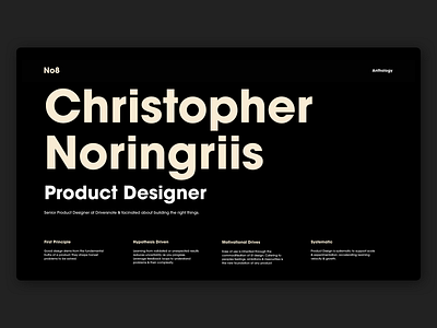 Noringriis Portfolio 2020 portfolio swiss swiss design typographic web design website