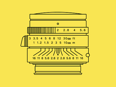 Lens Illustration camera figma illustration linework monoline