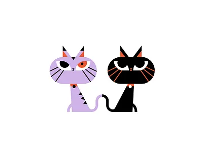 Tiny Cats animal cat character flat icon illustration kids kitty mascot neko vector
