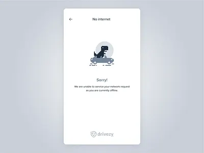 No Internet animation app branding car design drivezy flat illustration minimal no internet ui
