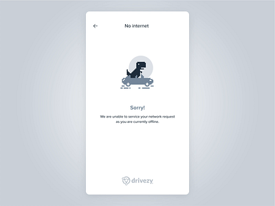 No Internet animation app branding car design drivezy flat illustration minimal no internet ui