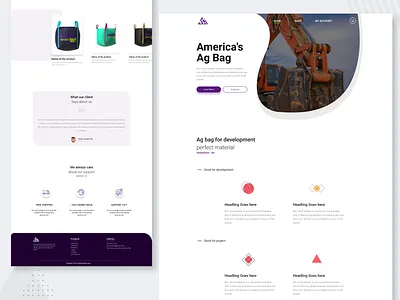 Bag Company Landing Page architecture construction corporate website design graphics design homepage interface landing page ui ux web webdesign website