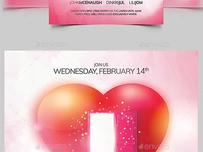 Classy Valentine Day flyer cover branding design party disco valentine valentine card valentine day valentine design valentine event valentine flyer valentine party flyer valentine party invitation valentine template