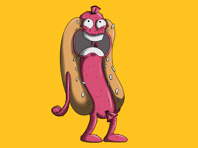 Hot dog man animation art artwork burger cartoon character character design design drawing food foodie hotdog illustration motion graphics movie snacks procreate simple sketch snacks