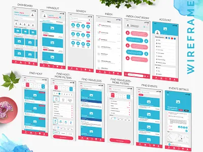 Couchsurfing travel app redesign app app design app flow concept design interface interface design redesign ui user journey ux wireframes